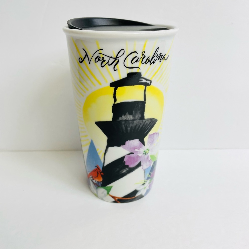 Starbucks North Carolina Lighthouse Ceramic Traveler Tumbler Coffee Mug 12oz